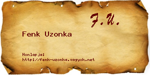 Fenk Uzonka névjegykártya